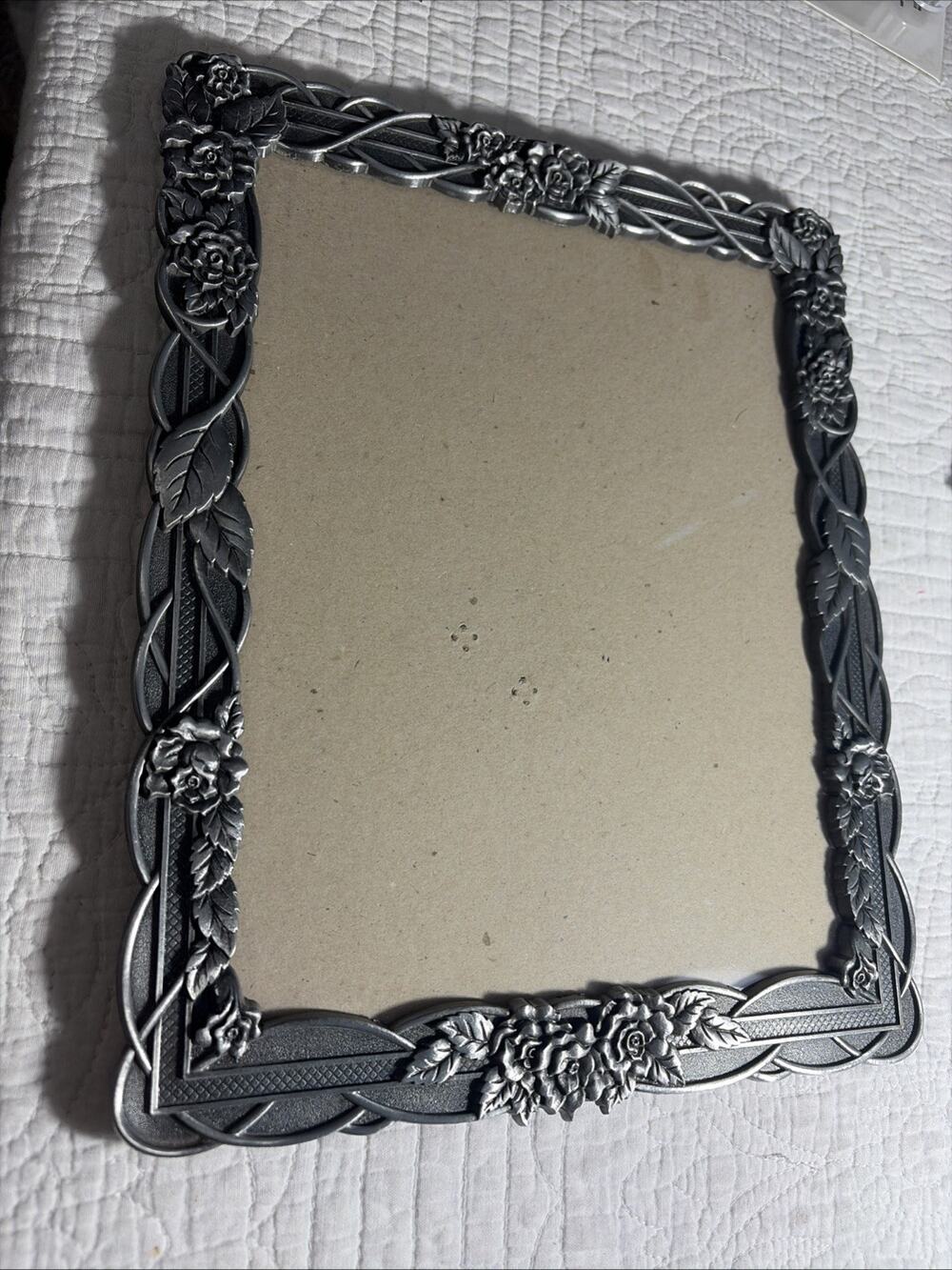 8x10 Silver/Pewter Floral Picture Frame